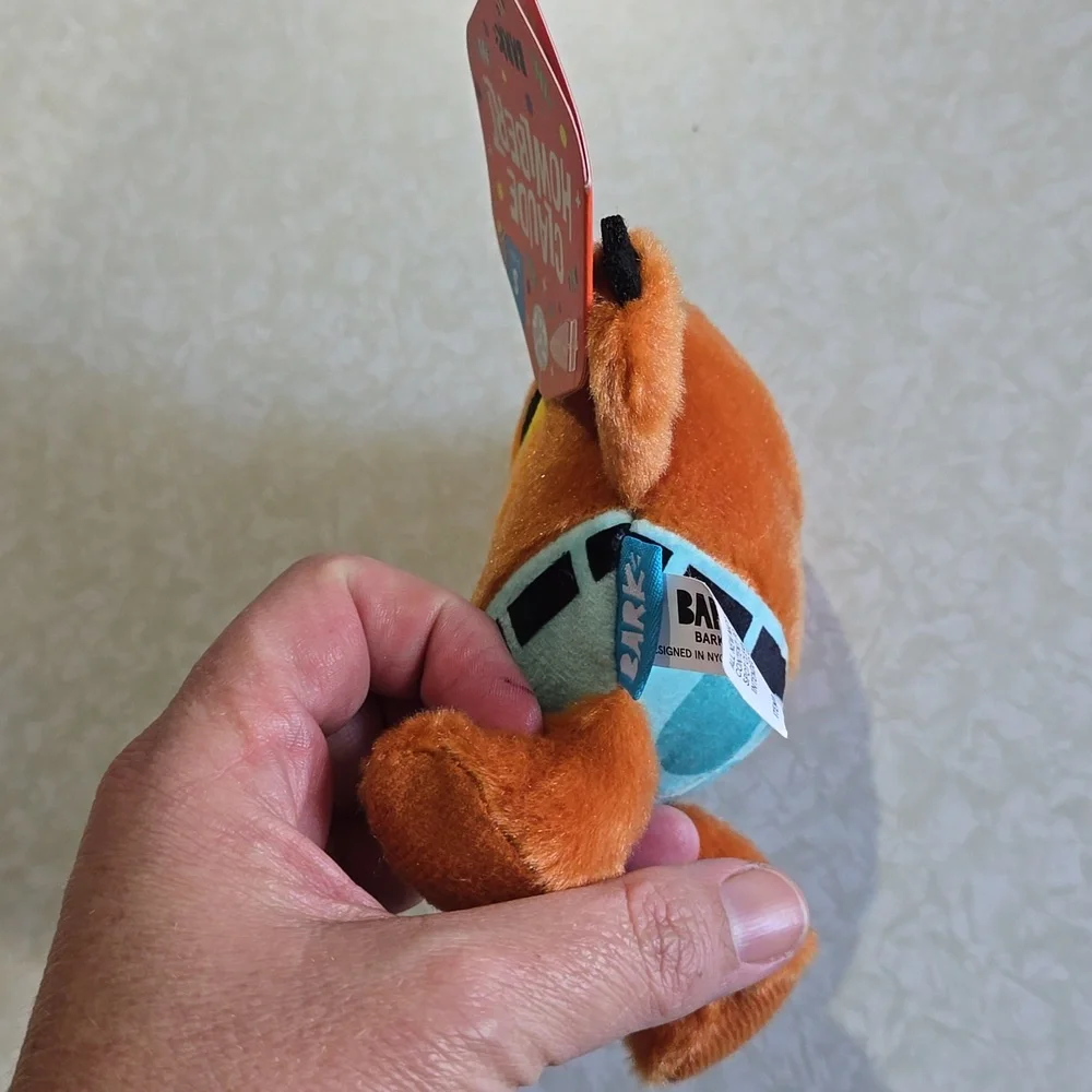 Bark‎ Claude Howlbert Dog Toy - Orange and Black NWT Size Small 0-20 Pounds